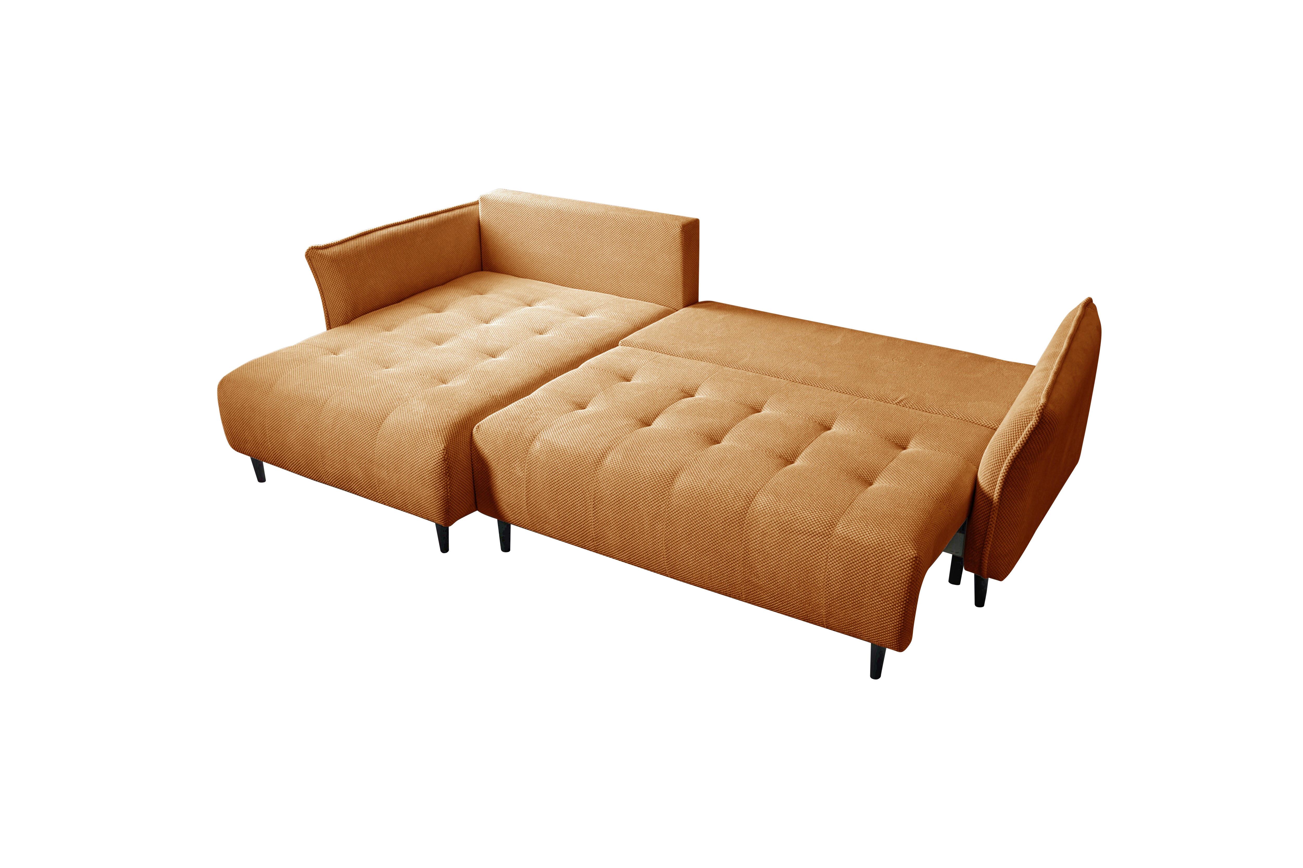 Ecksofa Monte Carlo Braun S: 290x160 Cm - Schwarz/Braun, Trend, Holz/Holzwerkstoff (290/160cm)
