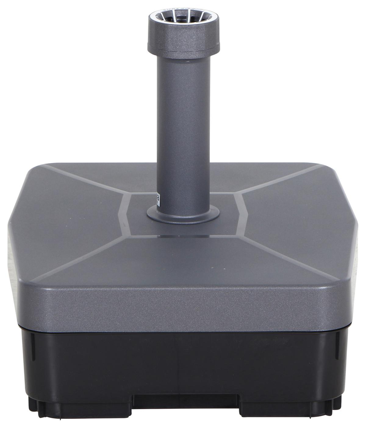 Schirmständer Kunststoff für BxHxT: 49x16x41 cm - Anthrazit, KONVENTIONELL, Kunststoff (49/16/41cm) - Siena Garden