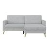 Ecksofa Carini - Eichefarben/Silberfarben, Basics, Textil (222/152cm)