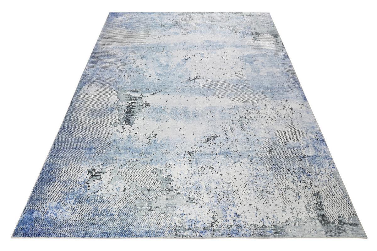 Webteppich Radiate Blau/Grau 120x170 cm - Blau/Grau, Design, Textil (120/170cm) - WECON HOME