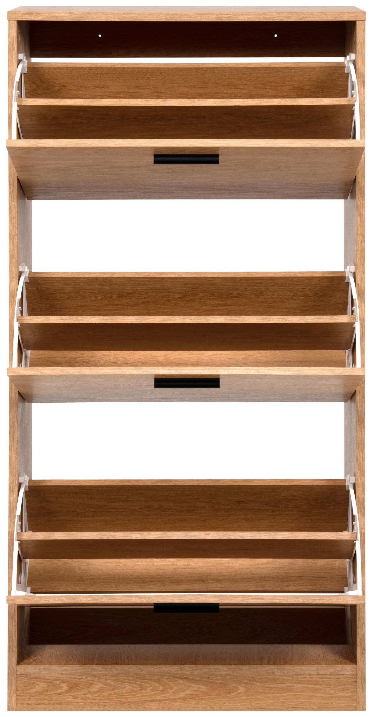 Schuhkipper Zwolle Eiche Dekor B: 60 Cm - Eichefarben, Trend, Holzwerkstoff (60/117/24cm)