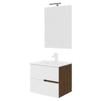 Fürdőszoba Blokk Eva 60cm - diószínű/mokka, Konventionell, faalapú anyag/kerámia (60/51/46cm)