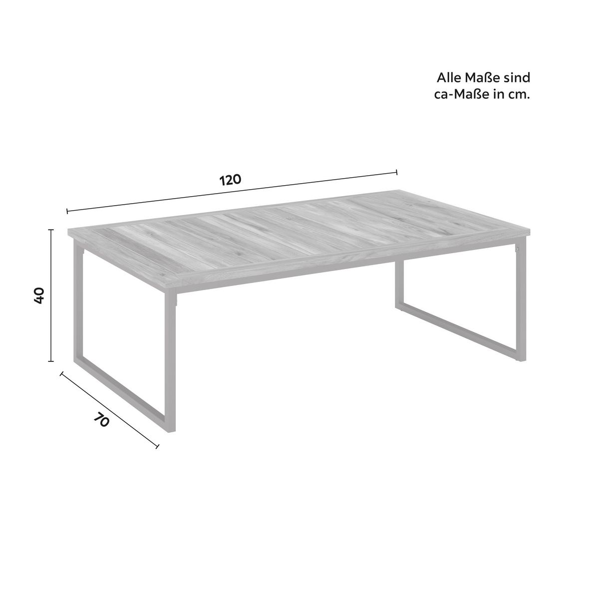 TERASOVÁ SEDACIA SÚPRAVA SILAS - farba akácie/krémová, Modern, kov/drevo (130/85/80cm) - Bessagi Garden