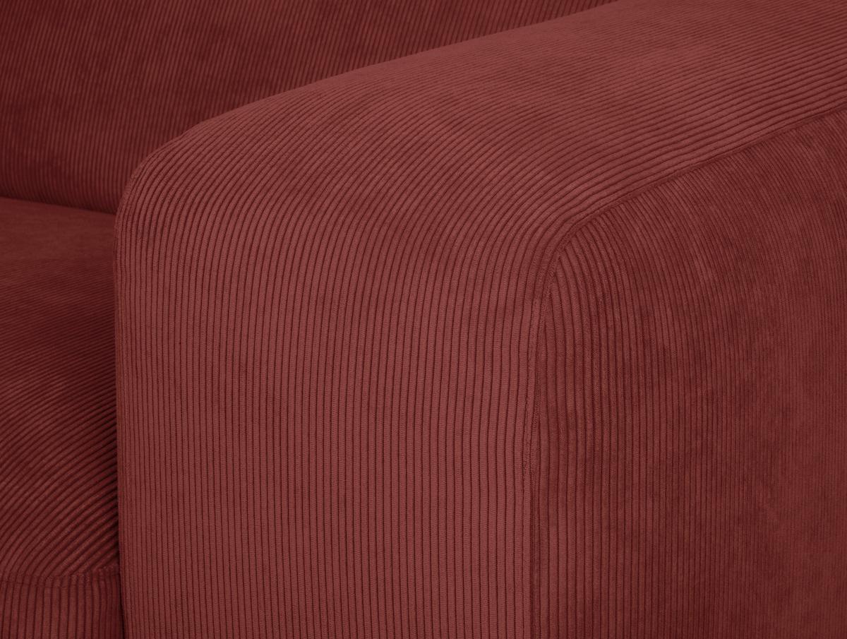 Ecksofa Hannah Rot 170x252 cm - Rot/Schwarz, Design, Textil (170/252cm) - MID.YOU