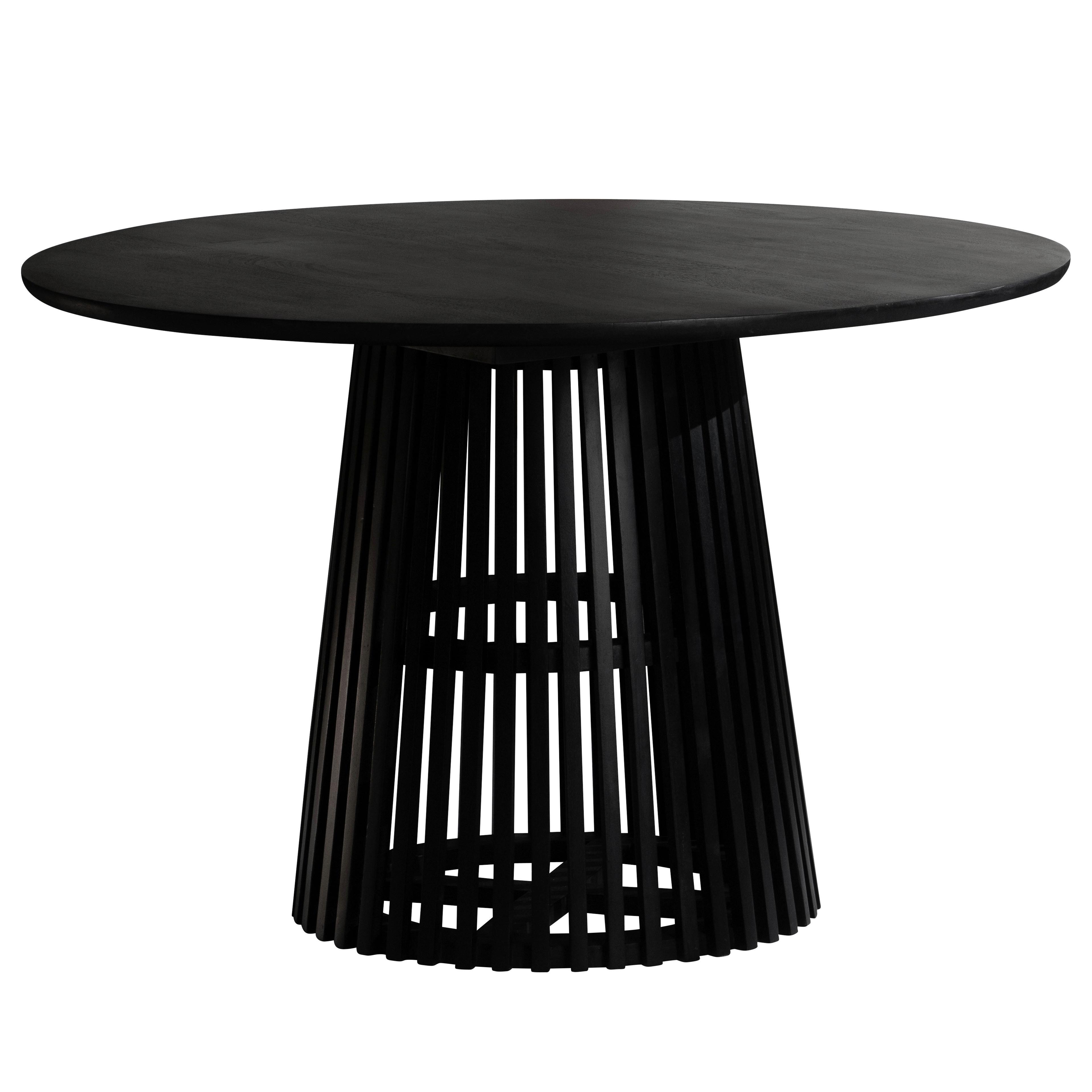 Esstisch Schwarz, DxH: 120x77 cm - Schwarz, Design, Holz (120/120/77cm) - MID.YOU