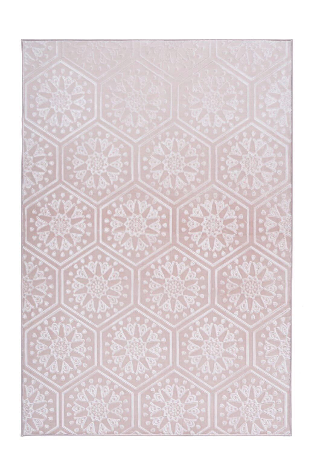 Flachwebteppich Rosa, BxL: ca. 160x230 cm - Rosa, KONVENTIONELL, Textil (160/230cm) - Kayoom