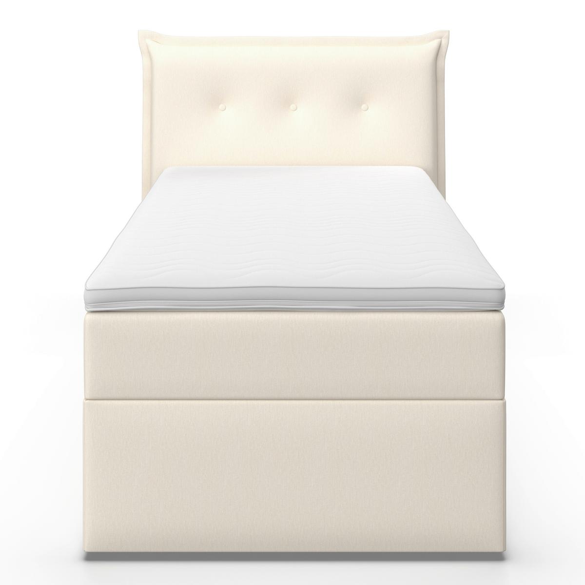 Boxspringová postel POLO 90x200, krémová - černá/slonovinová, Moderní, dřevo/textil (90/200cm) - Bessagi Home