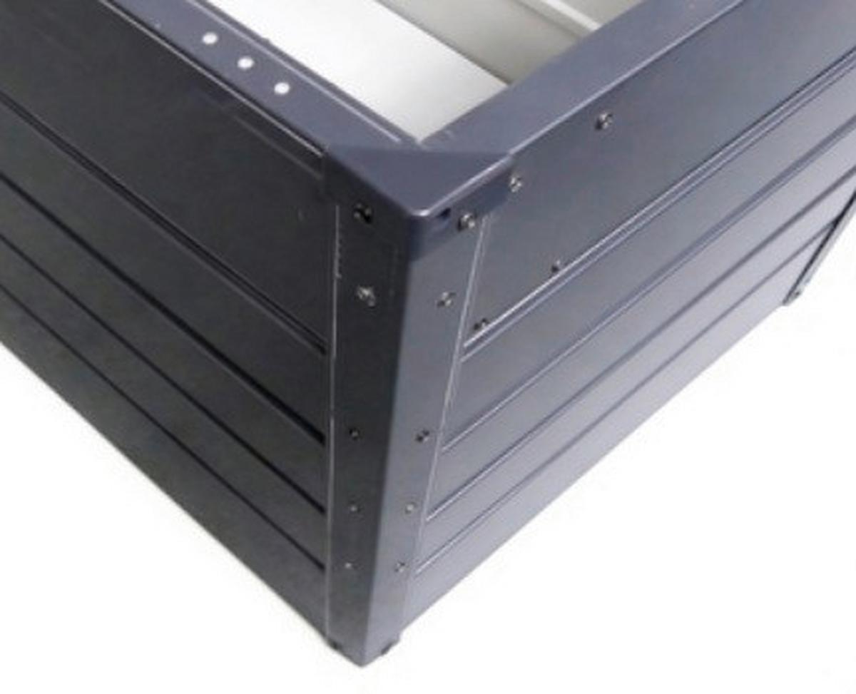 Kissenbox Volumen ca. 300 Liter - Anthrazit Hochglanz, Basics, Metall (100/61/62cm)