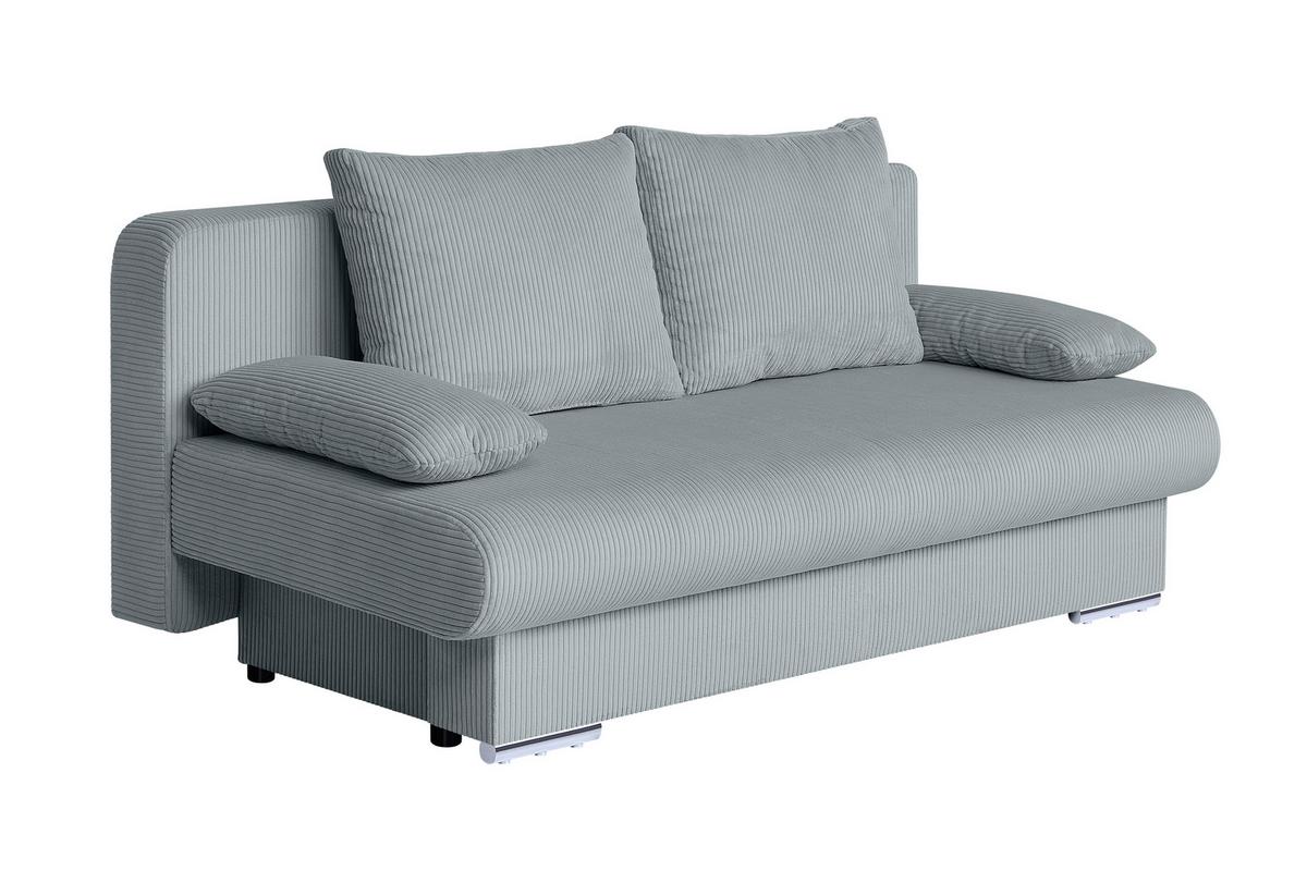 Schlafsofa Bora Mintgrün B: 193 Cm - Chromfarben/Schwarz, Design, Holzwerkstoff/Textil (193/86/85cm) - P & B