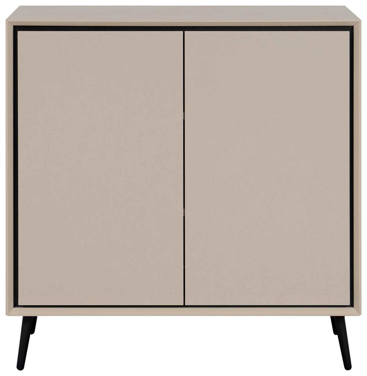 Kommode Arona 01a - Sandfarben/Schwarz, MODERN, Holzwerkstoff (90/90/38cm) - Livetastic