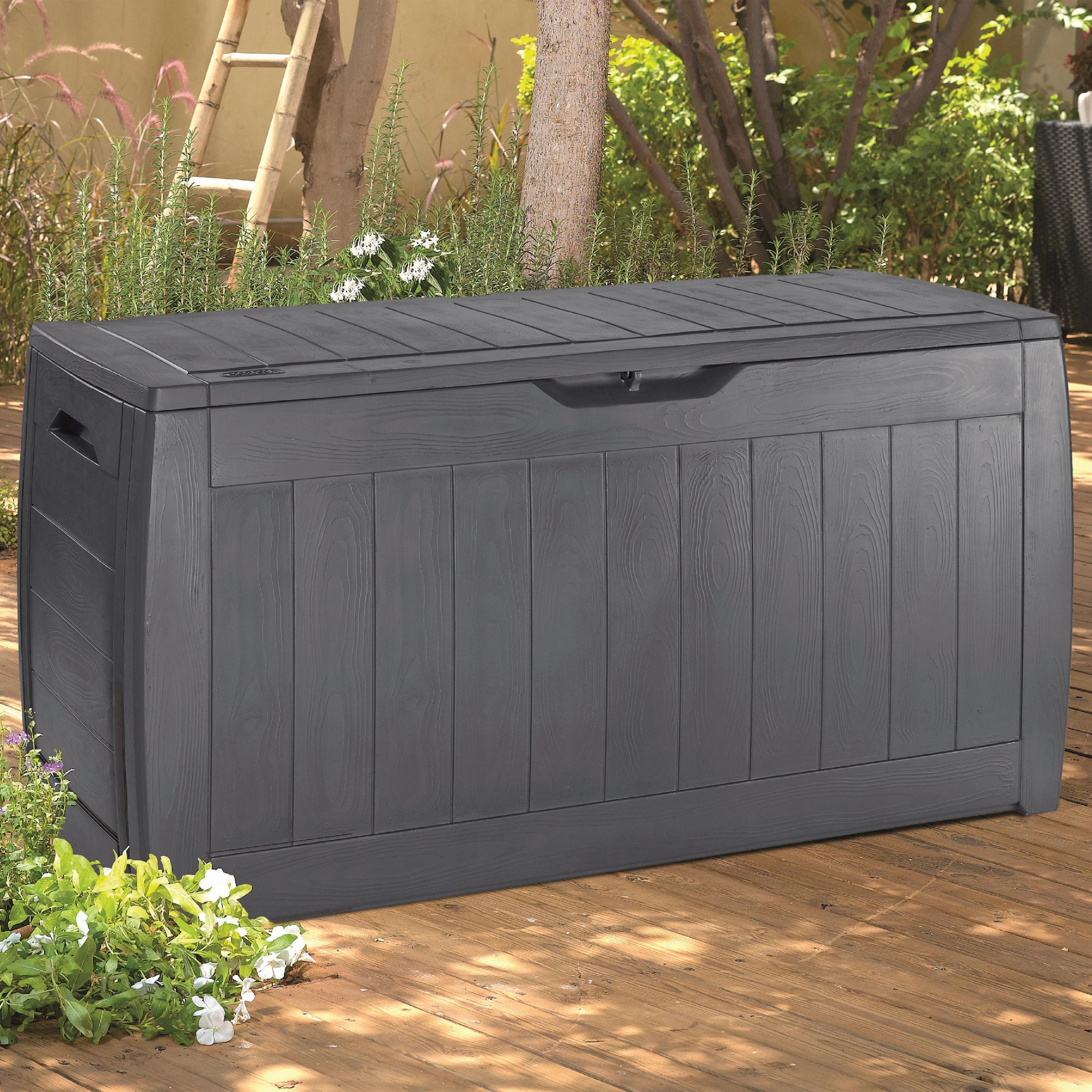 Kissenbox Wasserdicht Hollywood 117,5x57,3x45 cm - Dunkelgrau, Basics, Kunststoff (117,5/57,3/45cm) - Keter