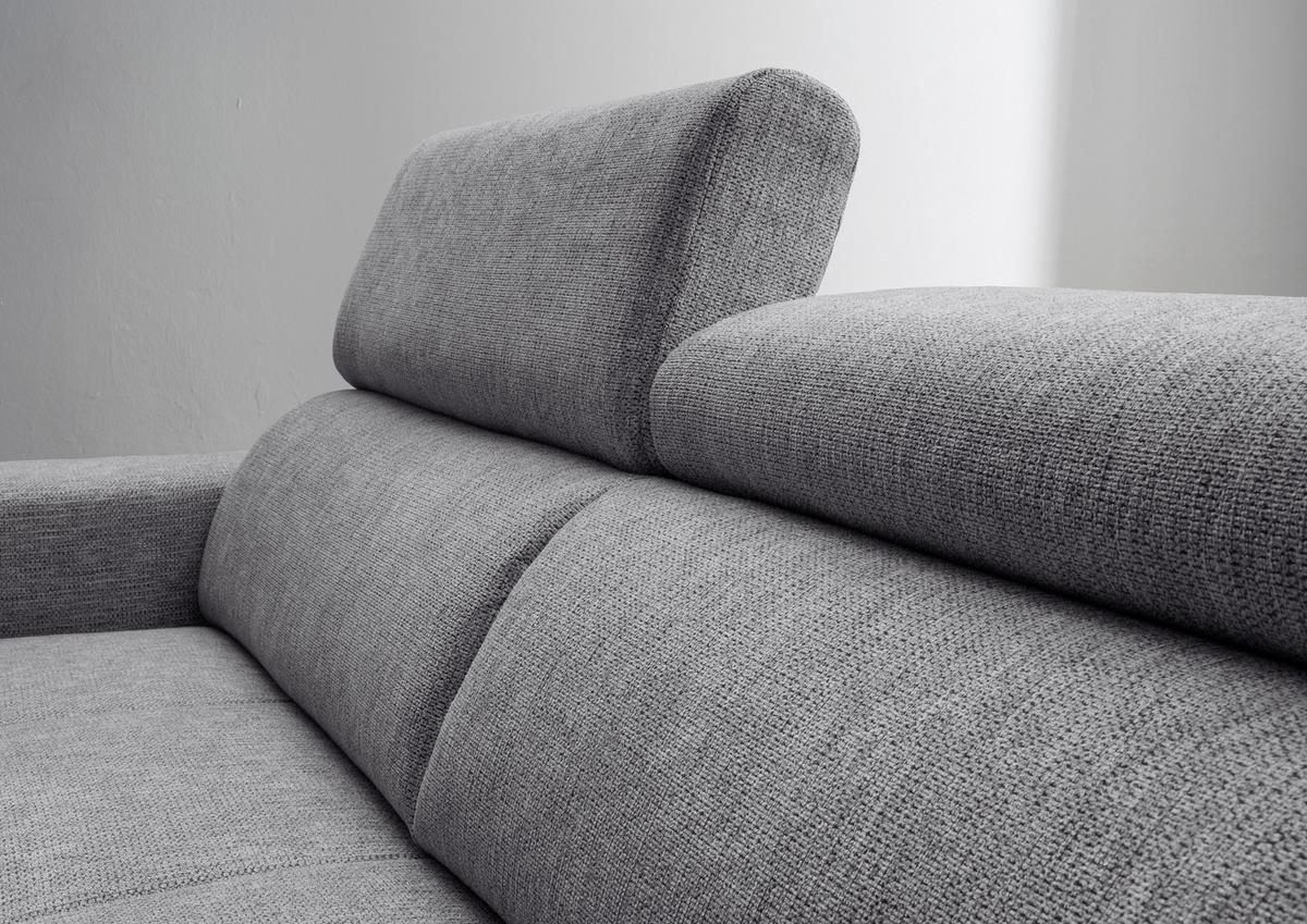 Ecksofa Intera Dunkelgrau S: 276x188 Cm - Dunkelgrau/Schwarz, KONVENTIONELL, Textil (276/188cm) - Livetastic