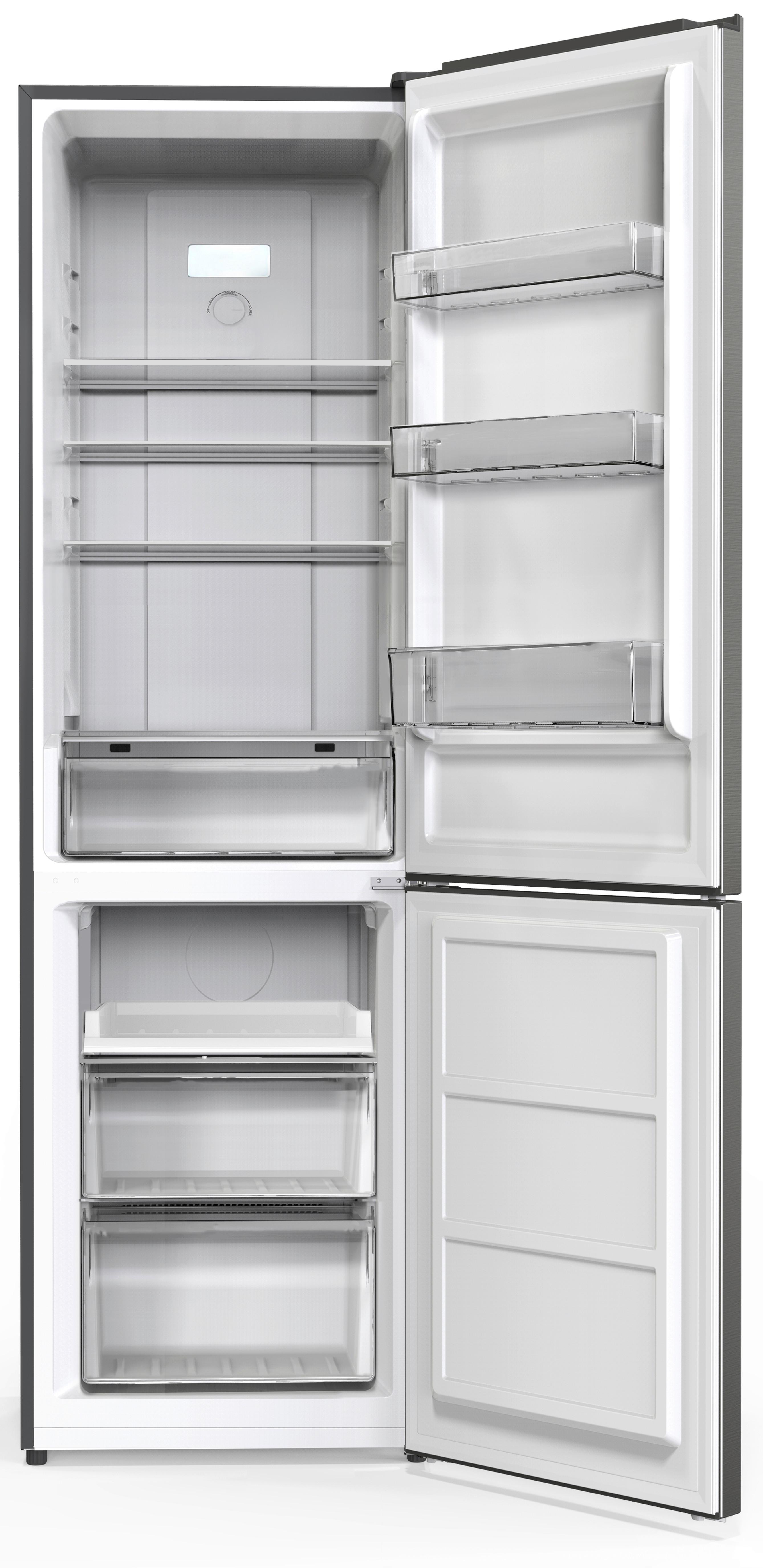 Kühl-gefrier-kombination Nabo Kgn 2535 - Silberfarben, Basics, Metall (54/180/60cm) - Nabo
