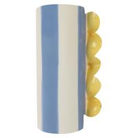 Váza LIMO - bílá/světle žlutá, keramika (13,5/25,5/10cm) - Mömax