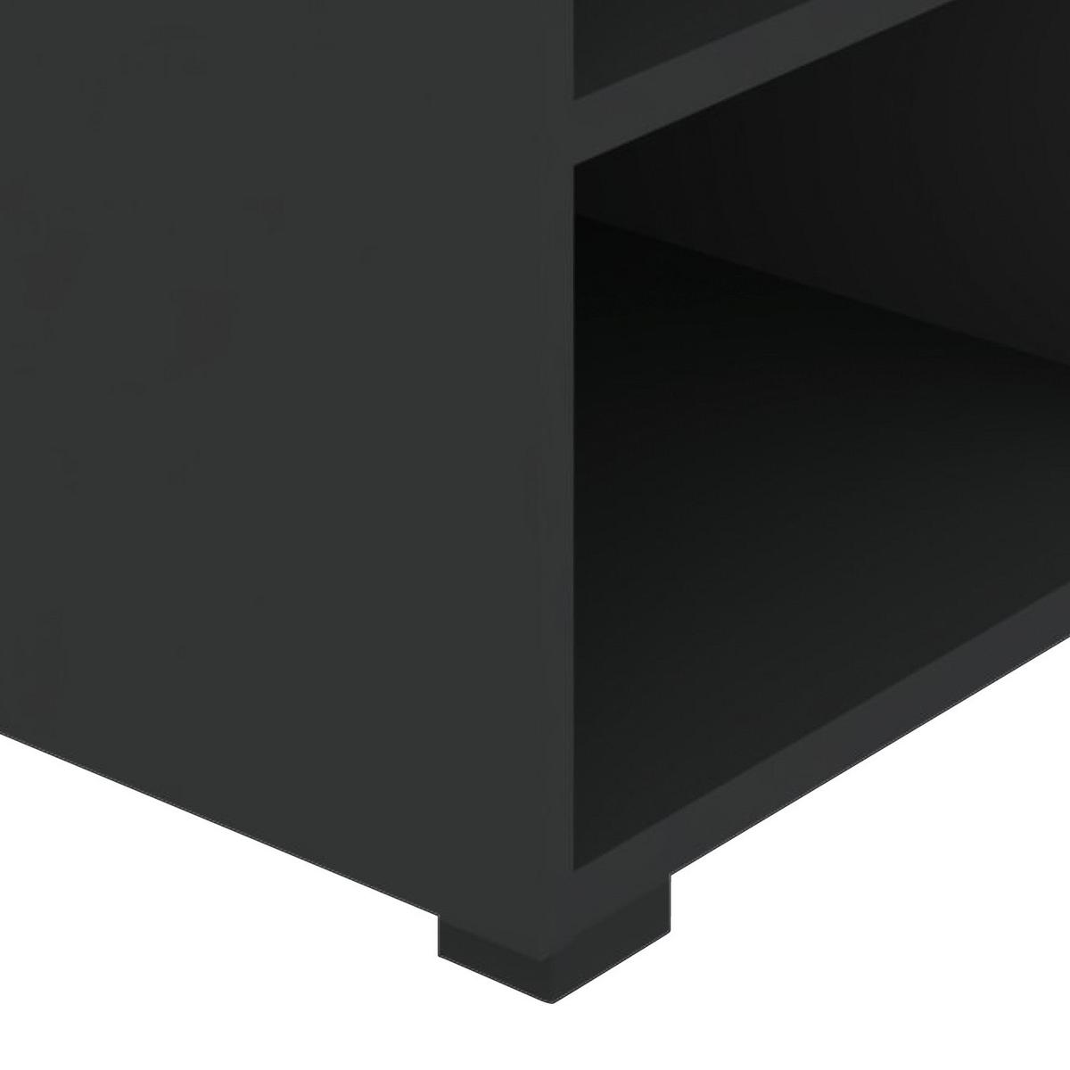 REGÁL UNIT-ELEMENTS MAXI - čierna/antracitová, Modern, kompozitné drevo (45,6/89,6/40cm) - Ondega