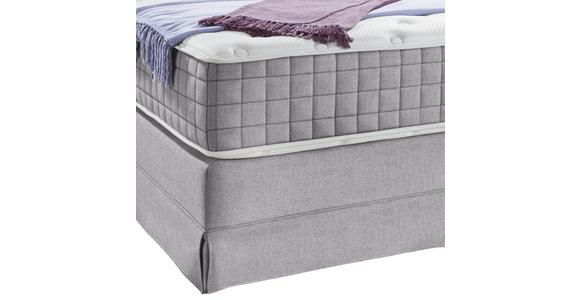 Boxspringbett mit Kontinental Matratze 160x200 Domino - Hellgrau, KONVENTIONELL, Holz (160/200cm) - James Wood