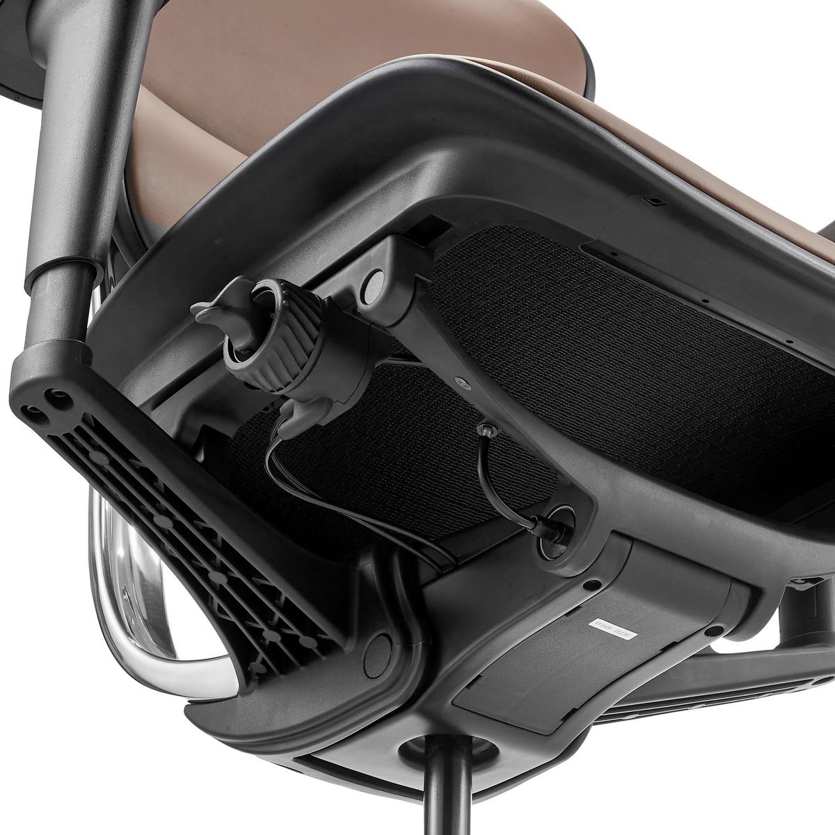 Drehstuhl Ergohuman Ultra Gen Braun/Schwarz B: 65cm - Silberfarben/Schwarz, MODERN, Leder/Kunststoff (65/132/60cm) - MID.YOU