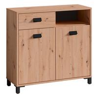 Unterschrank Wellness B: 80,5 Cm Artisan Eiche Dekor - Anthrazit/Schwarz, MODERN, Holzwerkstoff (80,5/77,5/31cm) - MID.YOU