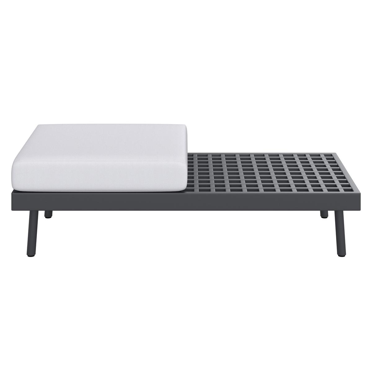 TERASOVÁ SEDACÍ SOUPRAVA EMMA - tmavě šedá, Moderní, kov/dřevo (220/79/87cm) - Bessagi Garden