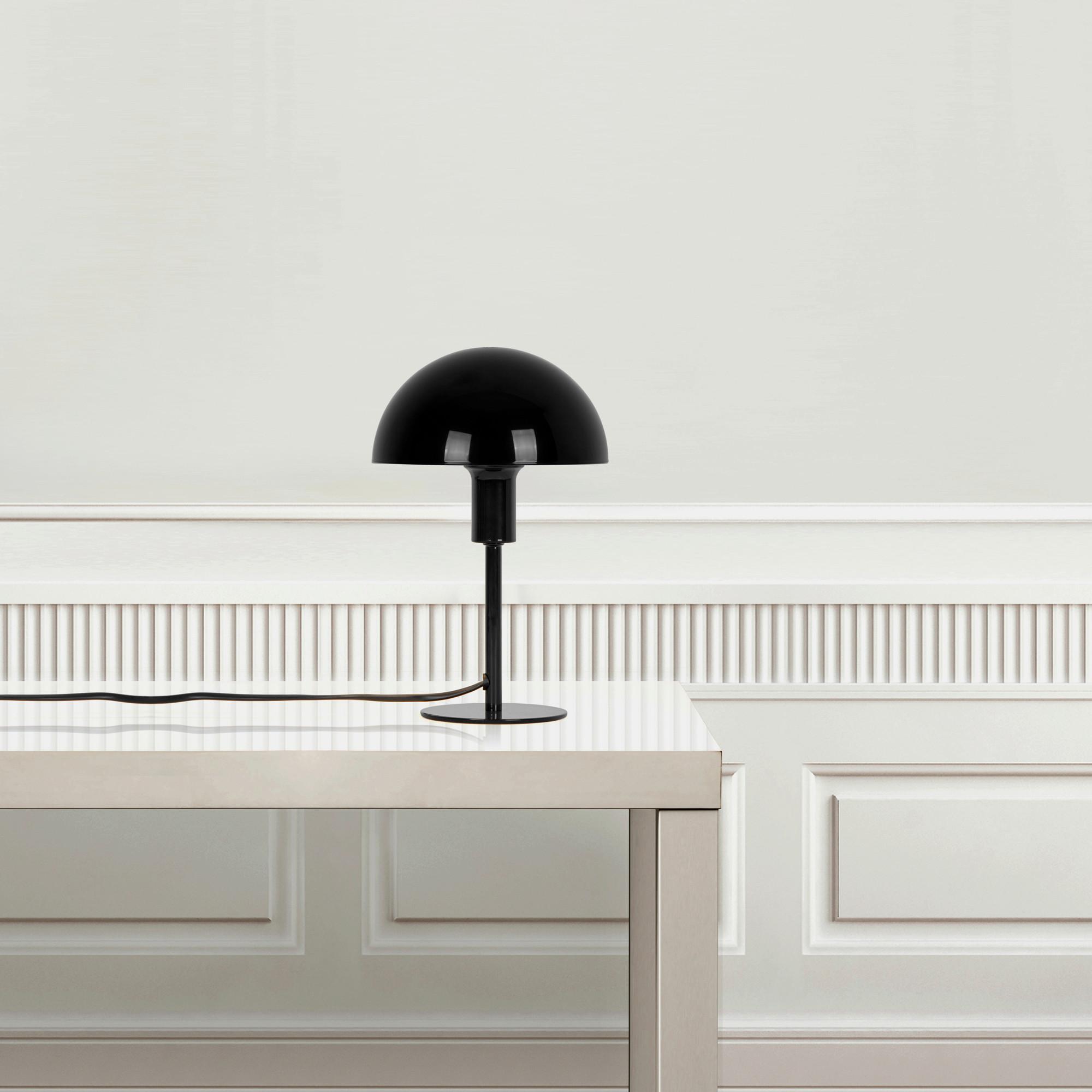 Tischleuchte Ellen Mini Schwarz B: 16 cm - Schwarz, Design, Metall (16cm) - Nordlux