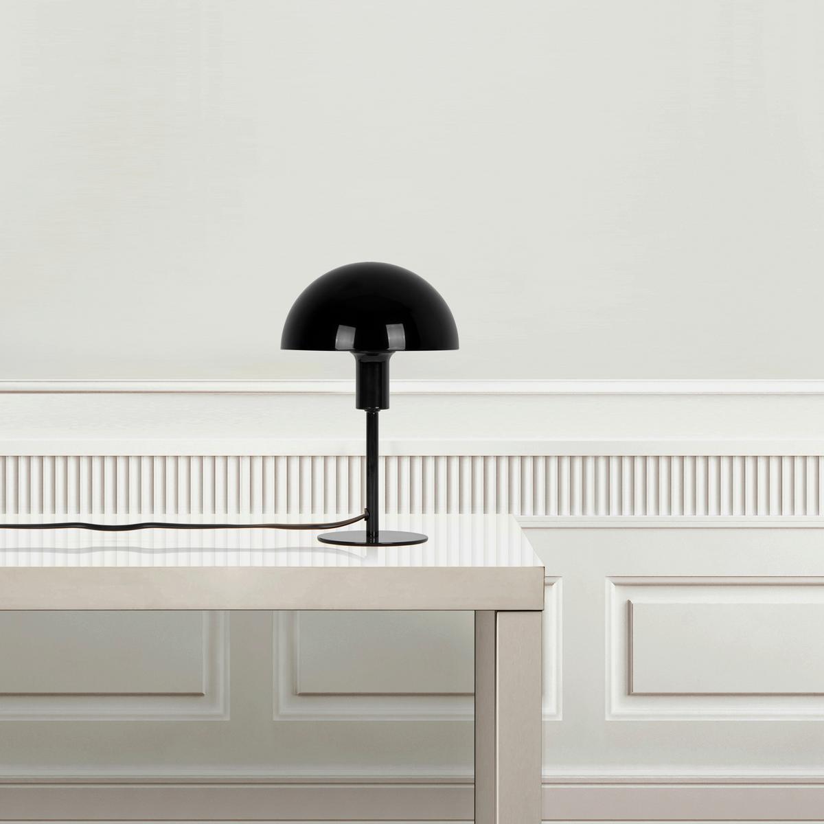 Tischleuchte Ellen Mini Schwarz B: 16 cm - Schwarz, Design, Metall (16cm) - Nordlux