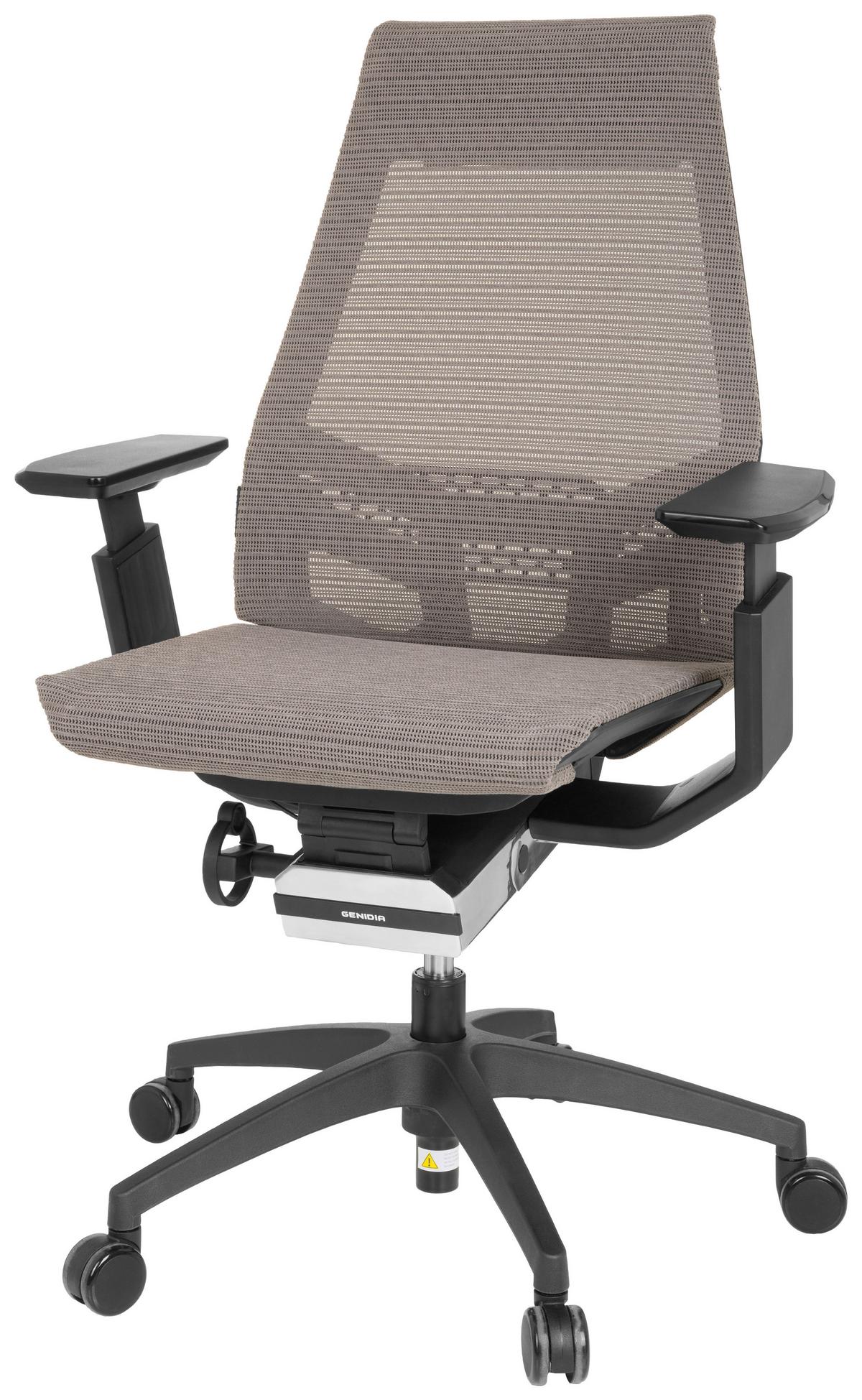 Drehstuhl Genidia Smart Black Grau - Schwarz/Grau, MODERN, Kunststoff/Textil (70/112/55cm) - MID.YOU