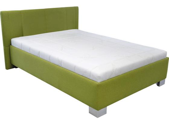 Čalouněná Postel Stilo - bílá/zelená, dřevo/textil (214/149/97cm) Čalouněná Postel Stilo - bílá/zelená, dřevo/textil (214/149/97cm)