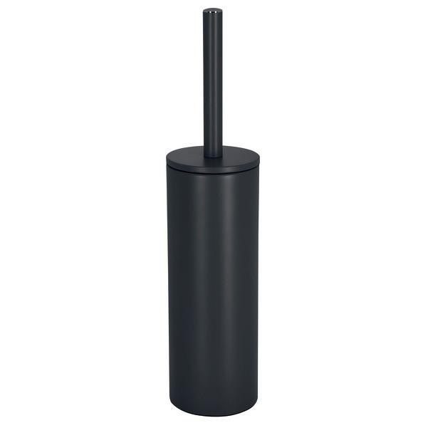 WC-Bürstengarnitur Akira Matt-Black - Schwarz, Basics, Metall (9,5/40cm)