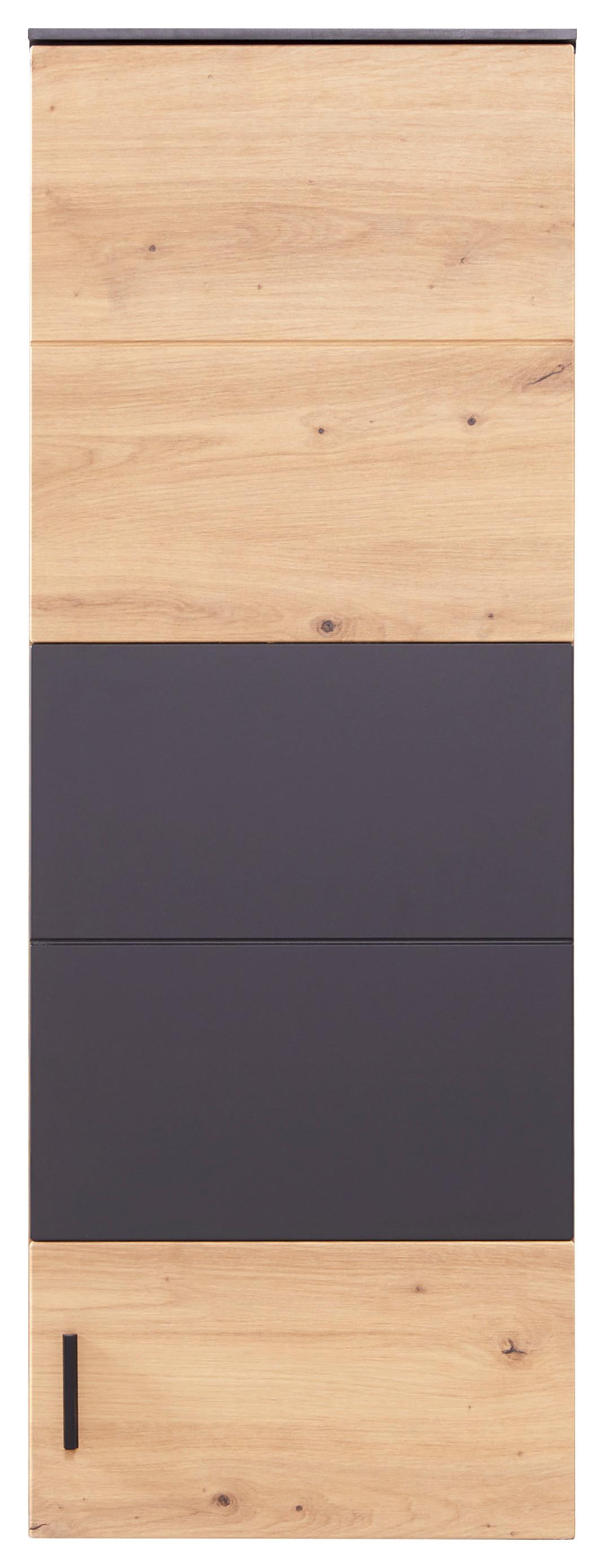 Závesný Diel Tonale - čierna/sivá, Moderný, kompozitné drevo/plast (40,4/111/33cm)