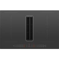 Kochfeld-Dunstabzug-Kombi Schwarz, B: 80 cm - Schwarz, Basics, Glas/Kunststoff (80/23,7/52cm) - CEEM