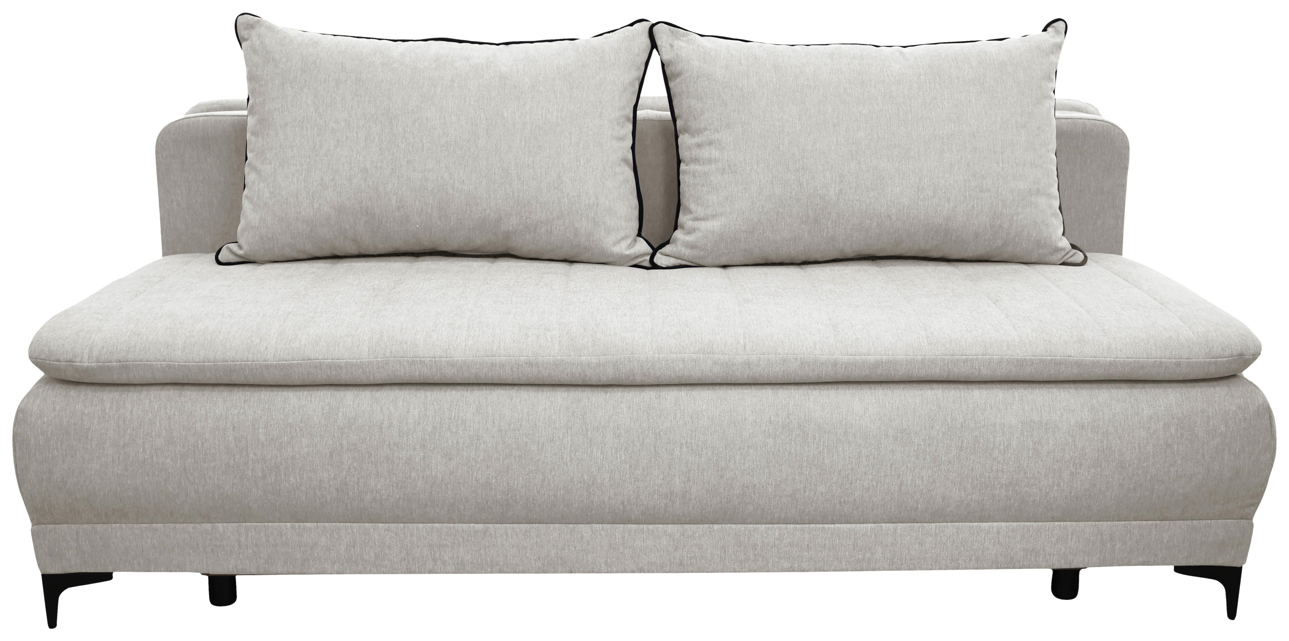 Schlafsofa Moliss Weiß B: 202 cm - Schwarz/Weiß, Basics, Textil (202/98/78cm) - Livetastic