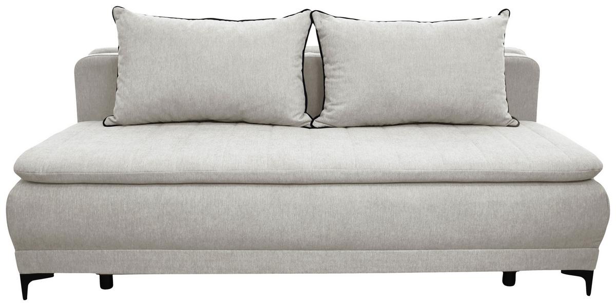 Schlafsofa Moliss Weiß B: 202 Cm - Schwarz/Weiß, Basics, Textil (202/98/78cm) - Livetastic