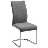 Jídelní židle LENNARD světle šedá - světle šedá/barvy chromu, Moderní, kov/dřevo (42,5/99/45cm) - Bessagi Home