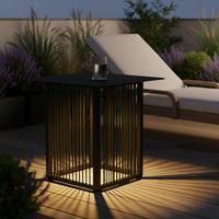 ZÁHRADNÝ PRÍRUČNÝ STOLÍK TRACY - čierna, Modern, kov/plast (55/47/55cm) - Bessagi Garden