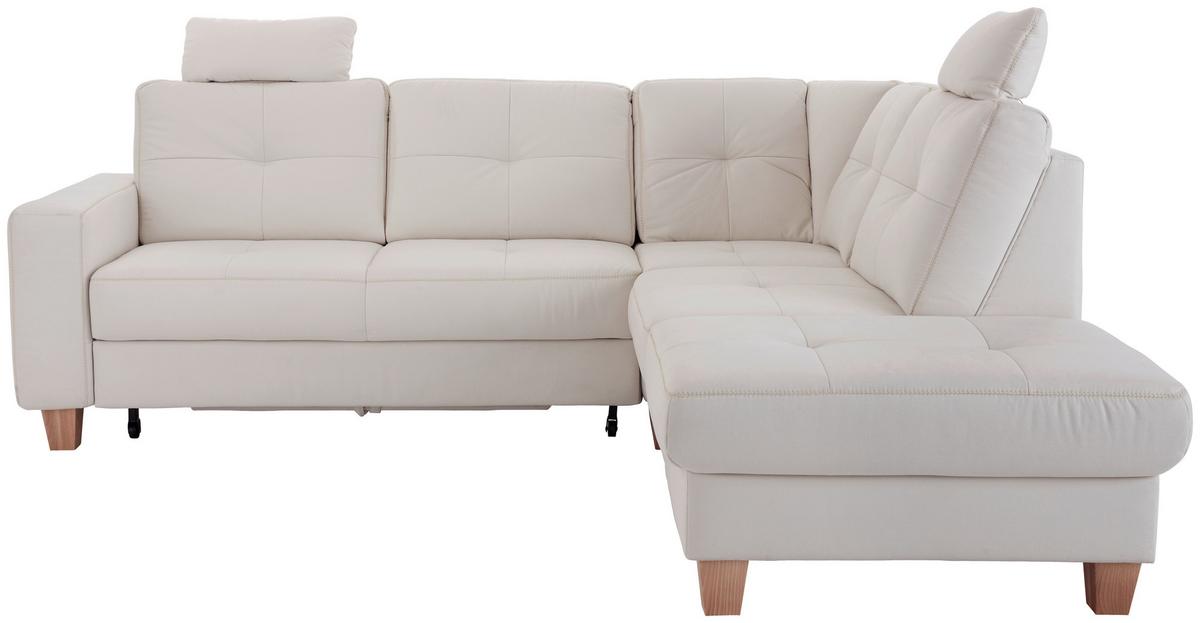 Ecksofa Varese Mit Bettkasten Naturfarben 239x164 Cm - Beige/Schwarz, KONVENTIONELL, Textil (239/164cm) - James Wood