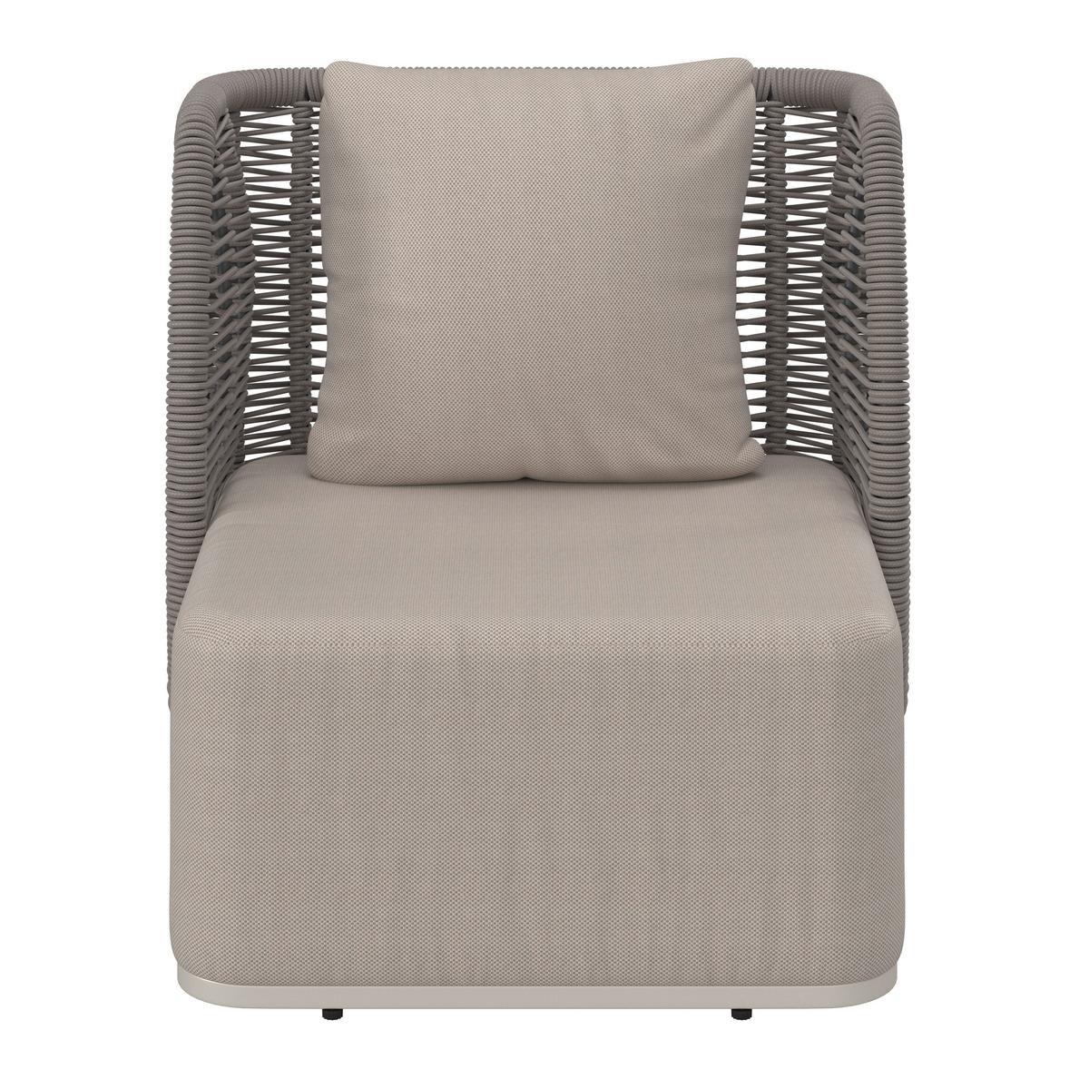 TERASOVÁ SEDACÍ SOUPRAVA MARINO - světle šedá/tmavě šedá, Moderní, kov/textil (153/81/76cm) - Bessagi Garden