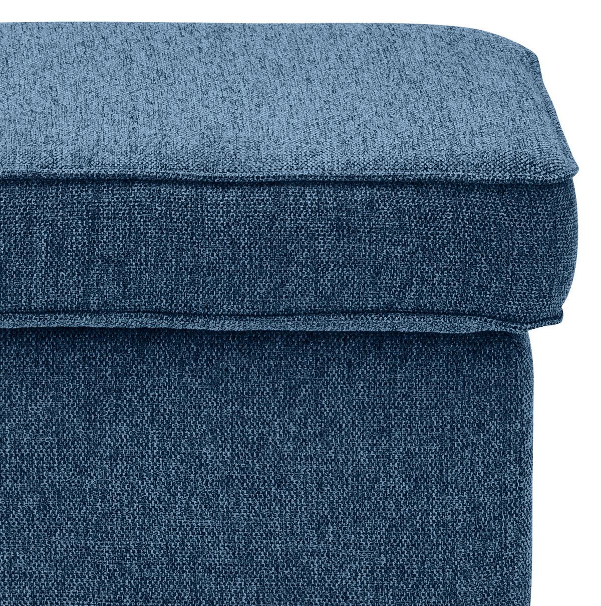 Hocker Oskar - Schwarz/Dunkelblau, Basics, Holzwerkstoff/Textil (63/43/42cm) - MID.YOU