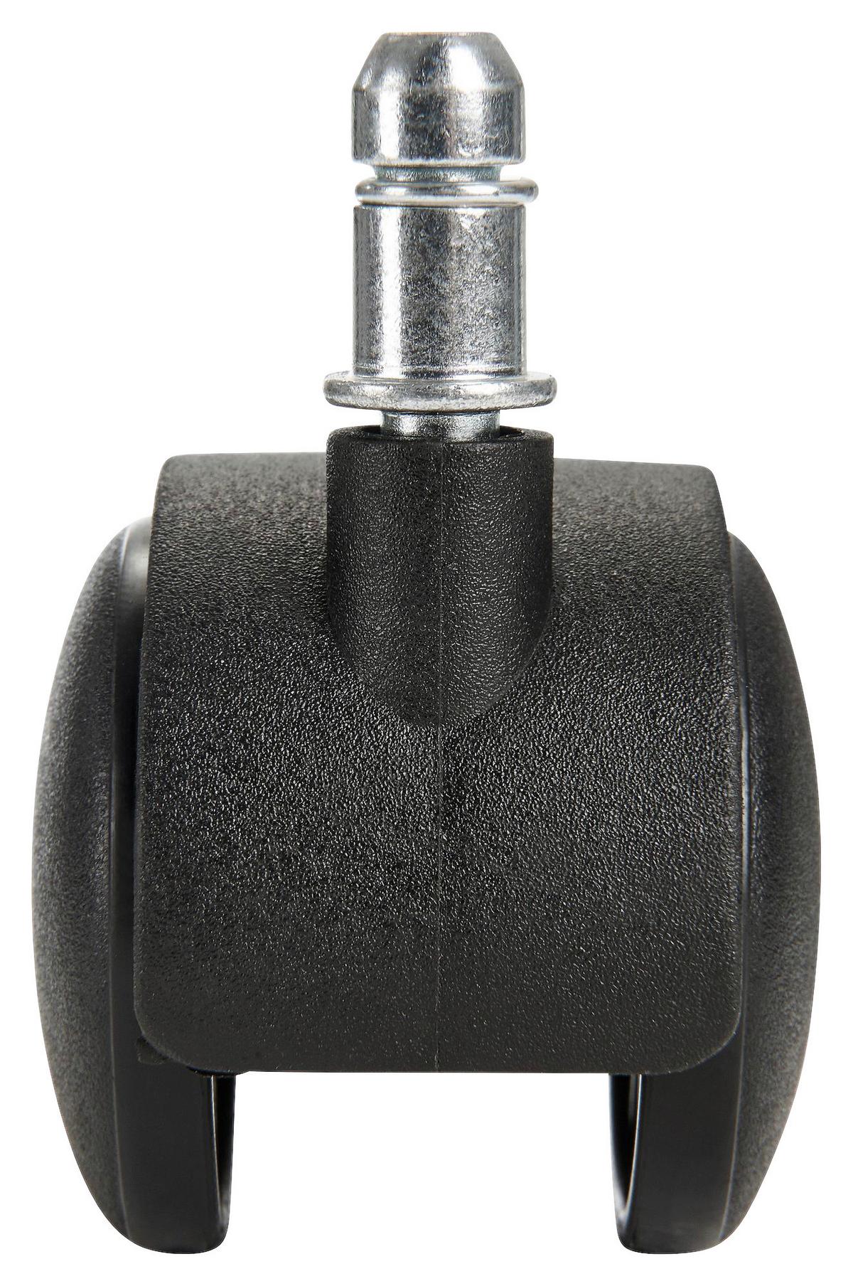 Bürostuhlrollen Ø 5 Cm Schwarz 5er-Set - Schwarz, Basics, Kunststoff (5cm) - MID.YOU