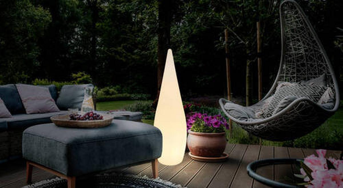 Außenstehleuchte 31771rgbsh - Opal/Schwarz, Design, Kunststoff (36/120cm) - Globo