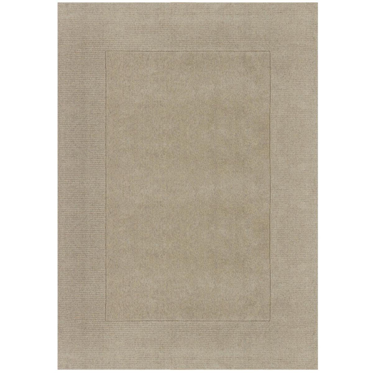 Handwebteppich Woll Bordüre Beige 160x230 - Beige/Naturfarben, Basics, Textil (120/170cm)