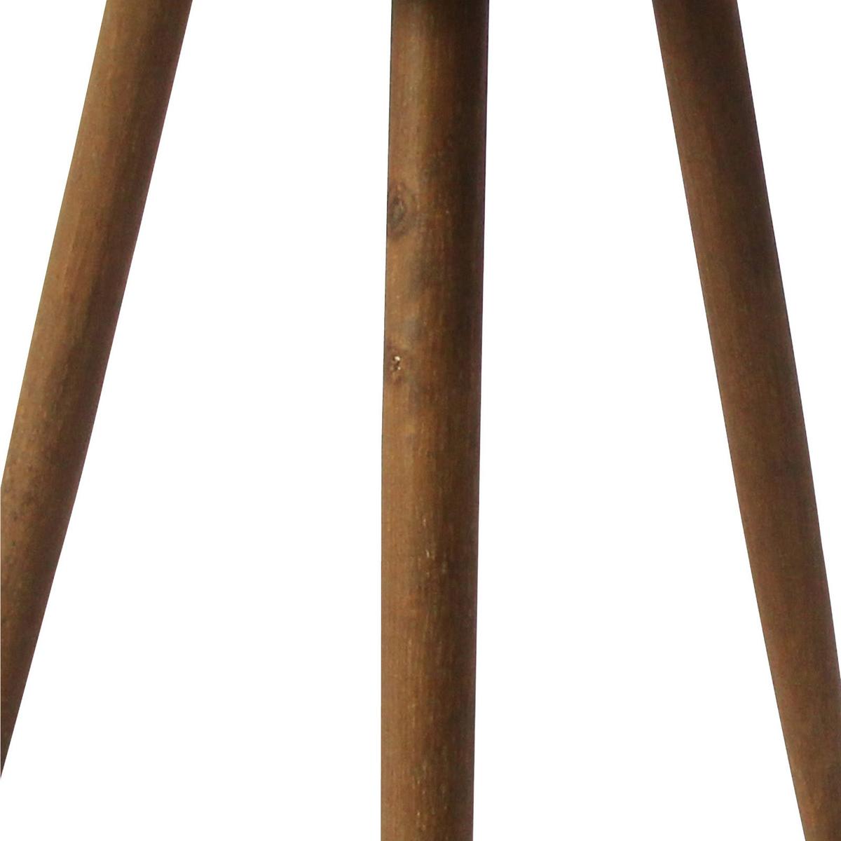 Beistelltisch mit Tischplatte Grau/Naturfarben - Braun/Naturfarben, Trend, Holz/Metall (50/49/53cm)