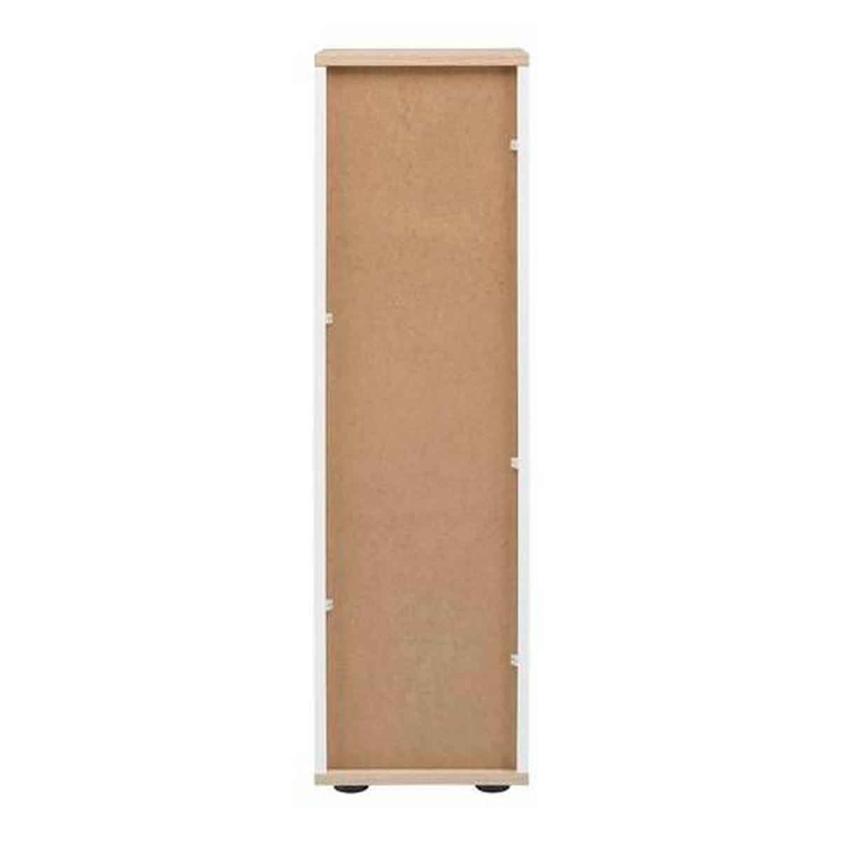 Midischrank Yasmin Bxh 30x102cm Weiß/eiche Dekor - Eichefarben/Schwarz, Basics, Holzwerkstoff (30/102/28,3cm) - MID.YOU