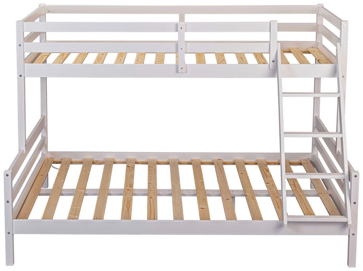 Etagenbett Sleepy Cloud Weiß 90-140x200cm - Weiß/Naturfarben, MODERN, Holz (90-140/200cm) - MID.YOU