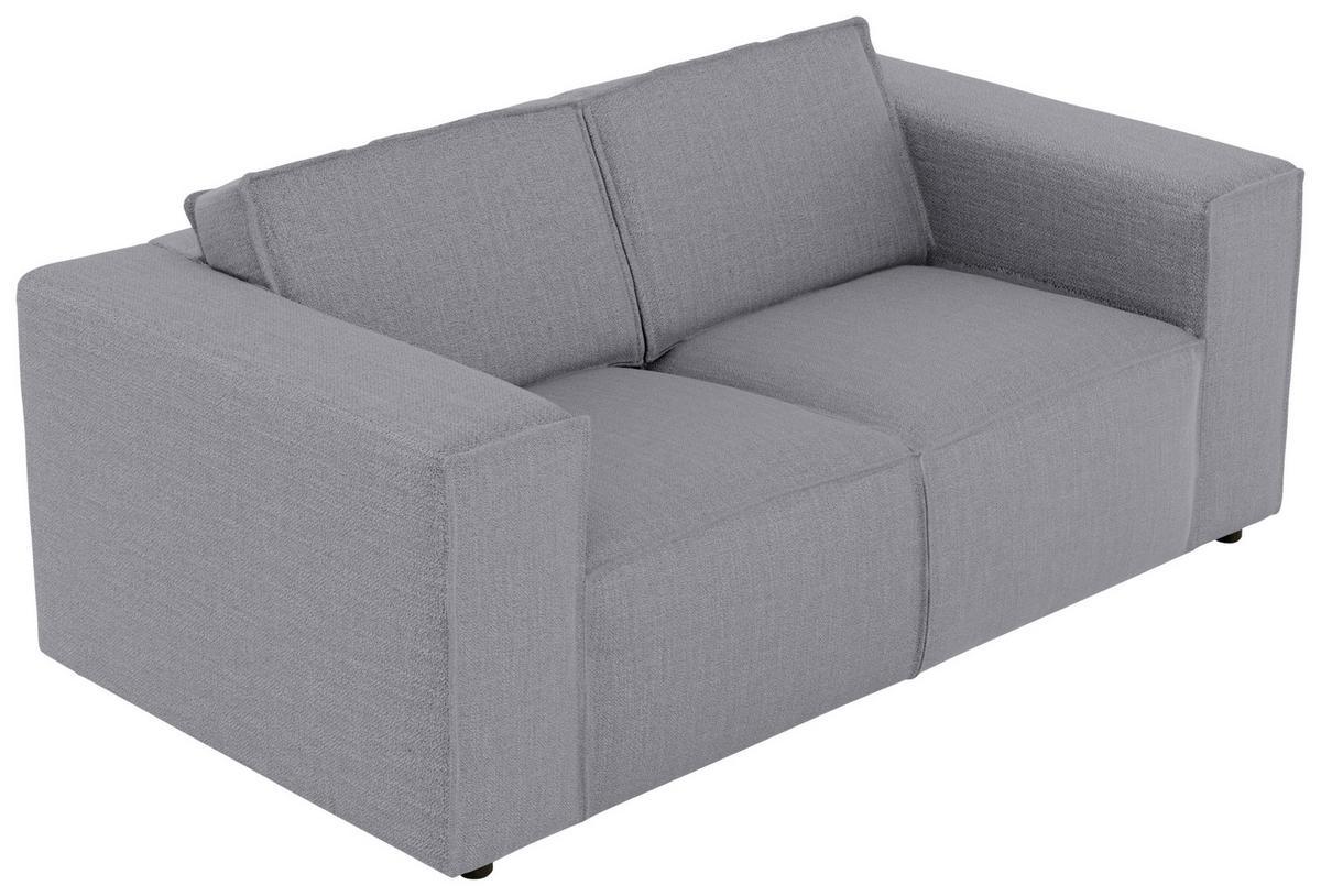 2-sitzer-sofa Dice Grau - Schwarz/Grau, MODERN, Textil (185/80/102cm) - MID.YOU
