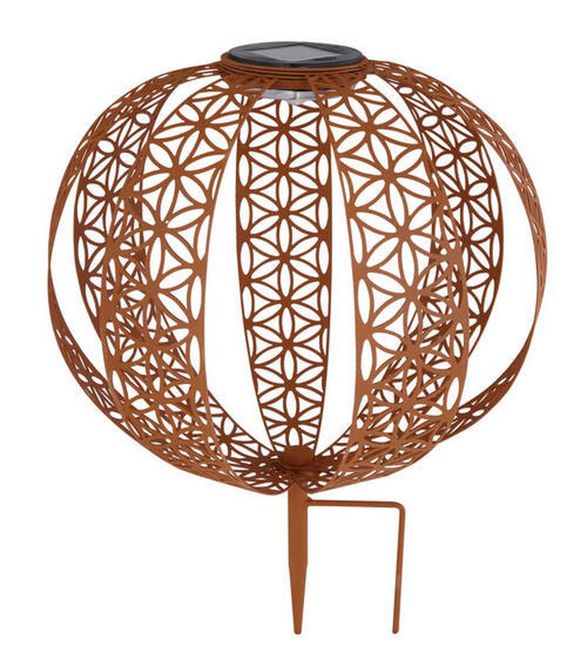 Solarleuchte 33646r - Rostfarben, Design, Metall (30/41cm) - Globo