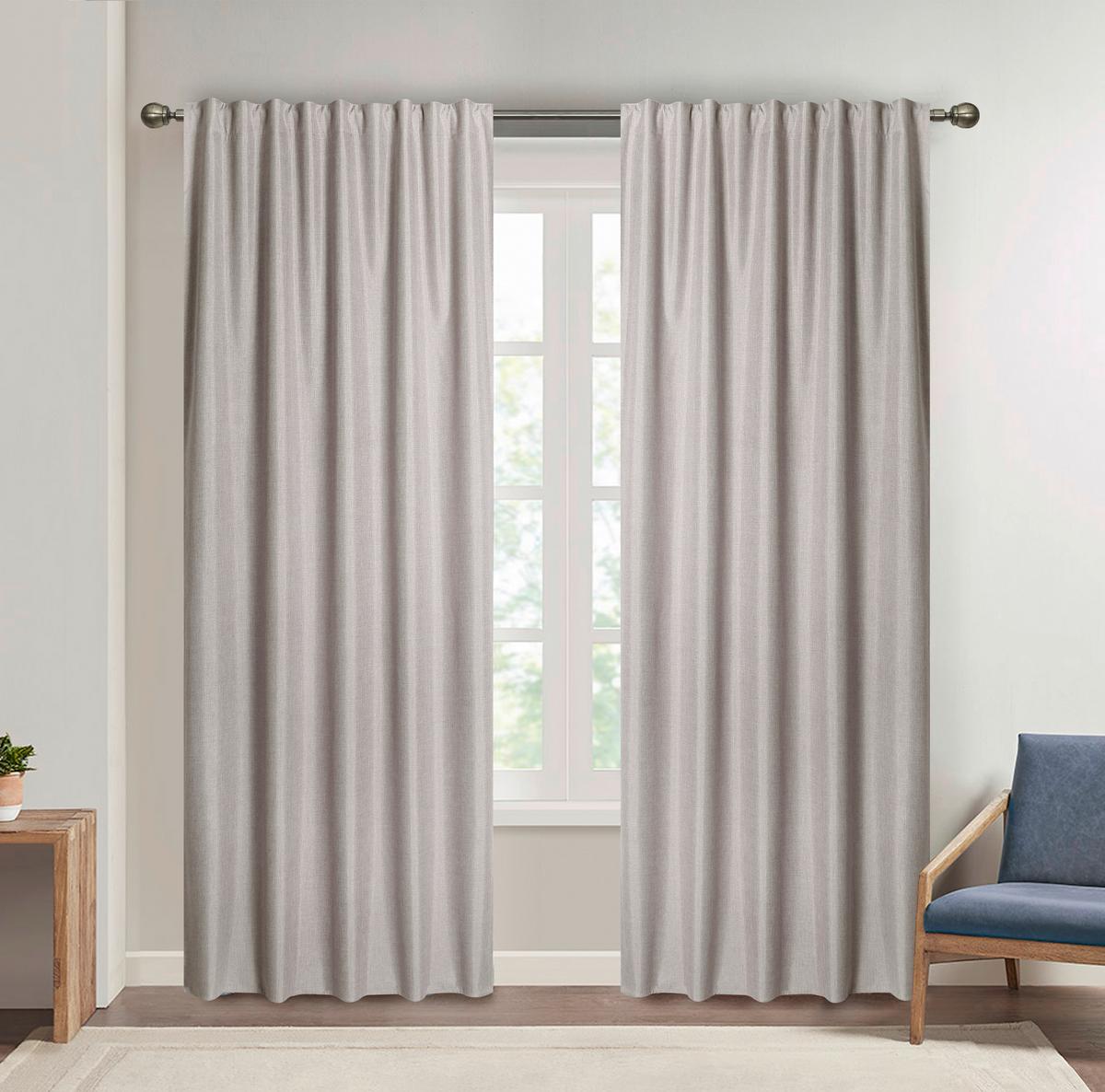 Vorhang mit Band Ohio 140x245 cm Hellbraun - Hellbraun, ROMANTIK / LANDHAUS, Textil (140/245cm) - James Wood
