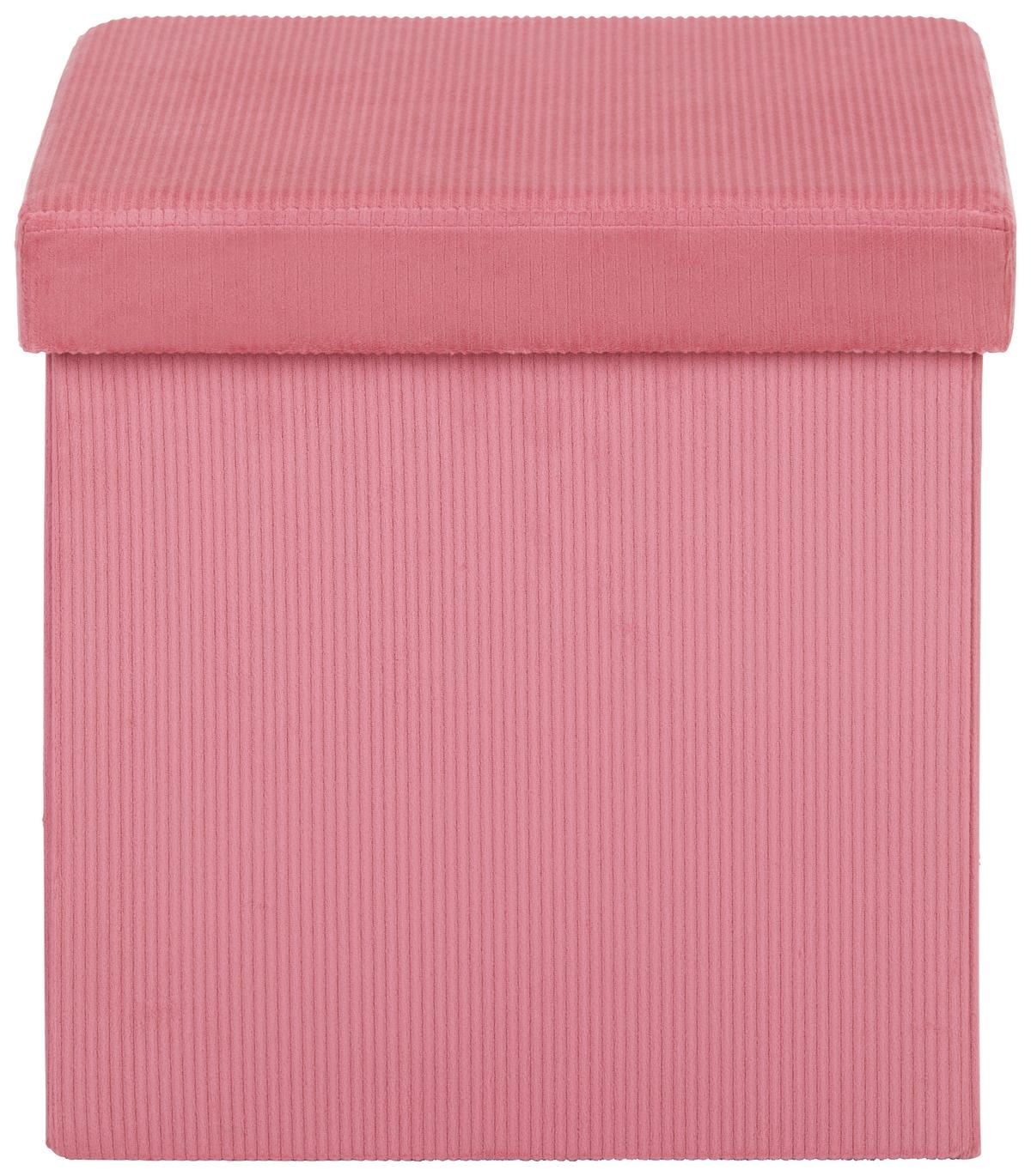 SEDACÍ BOX CORD - starorůžová, textil (38/38/38cm) - Mömax