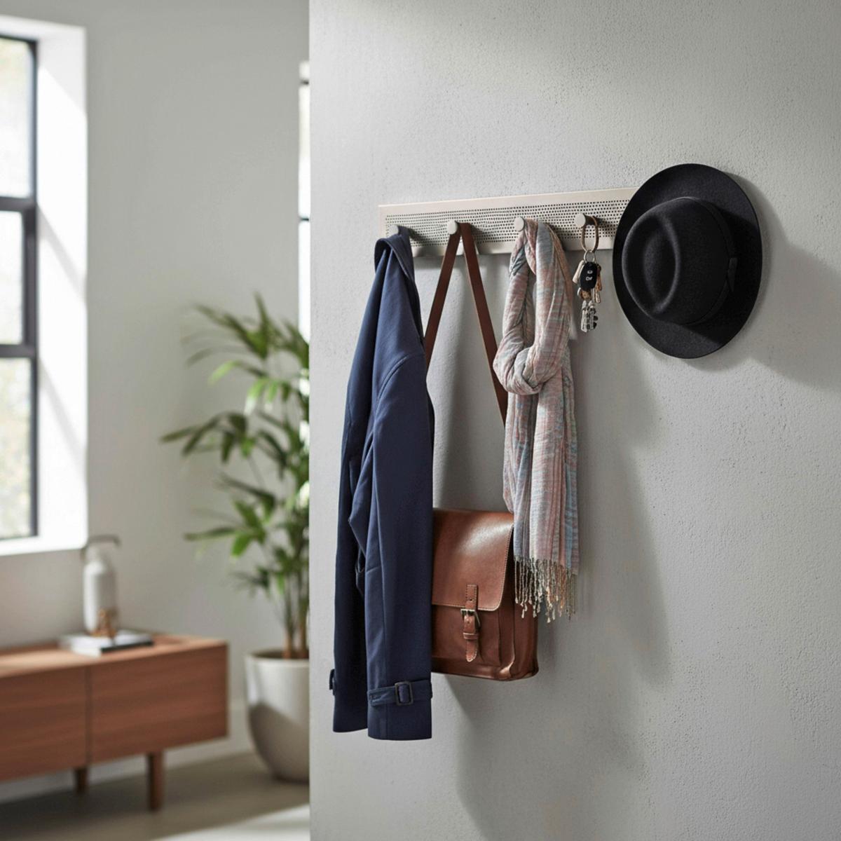 Hakenleiste Pedro 5 Kaschmir B: 57 cm - Kaschmir, Trend, Metall (57/8/4cm)