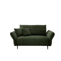 2-sitzer-sofa Vanilla Dunkelgrün - Dunkelgrün/Schwarz, Design, Textil (163/97/102cm) - Livetastic