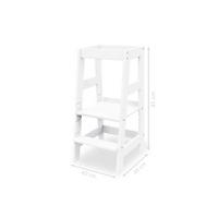 Lernturm Buche Vollmassiv BxHxT: 40x85x47 cm - Weiß, Basics, Holz (40/85/47cm) - Pinolino